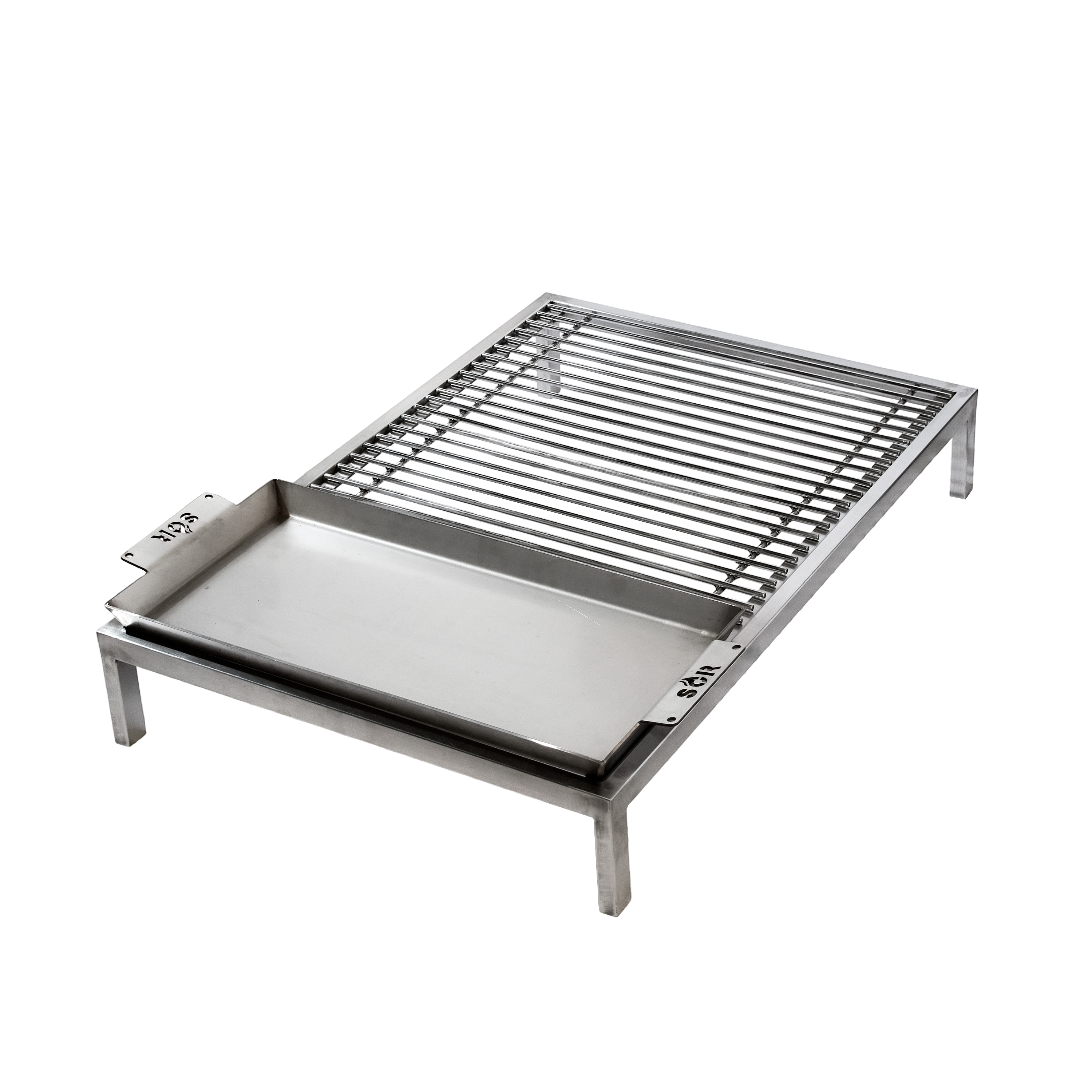 Parrilla Modular de Acero Inoxidable Con Plancha