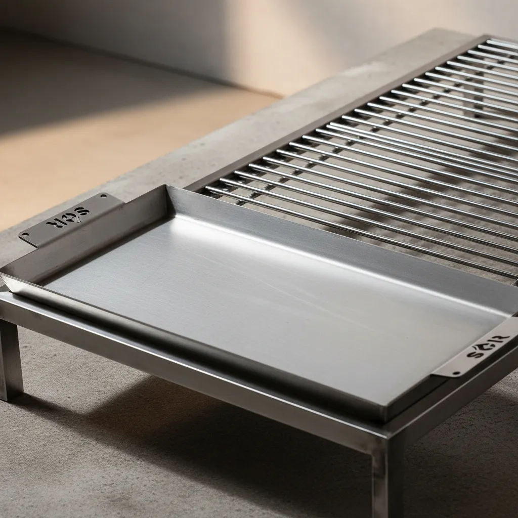 Parrilla Modular de Acero Inoxidable Con Plancha