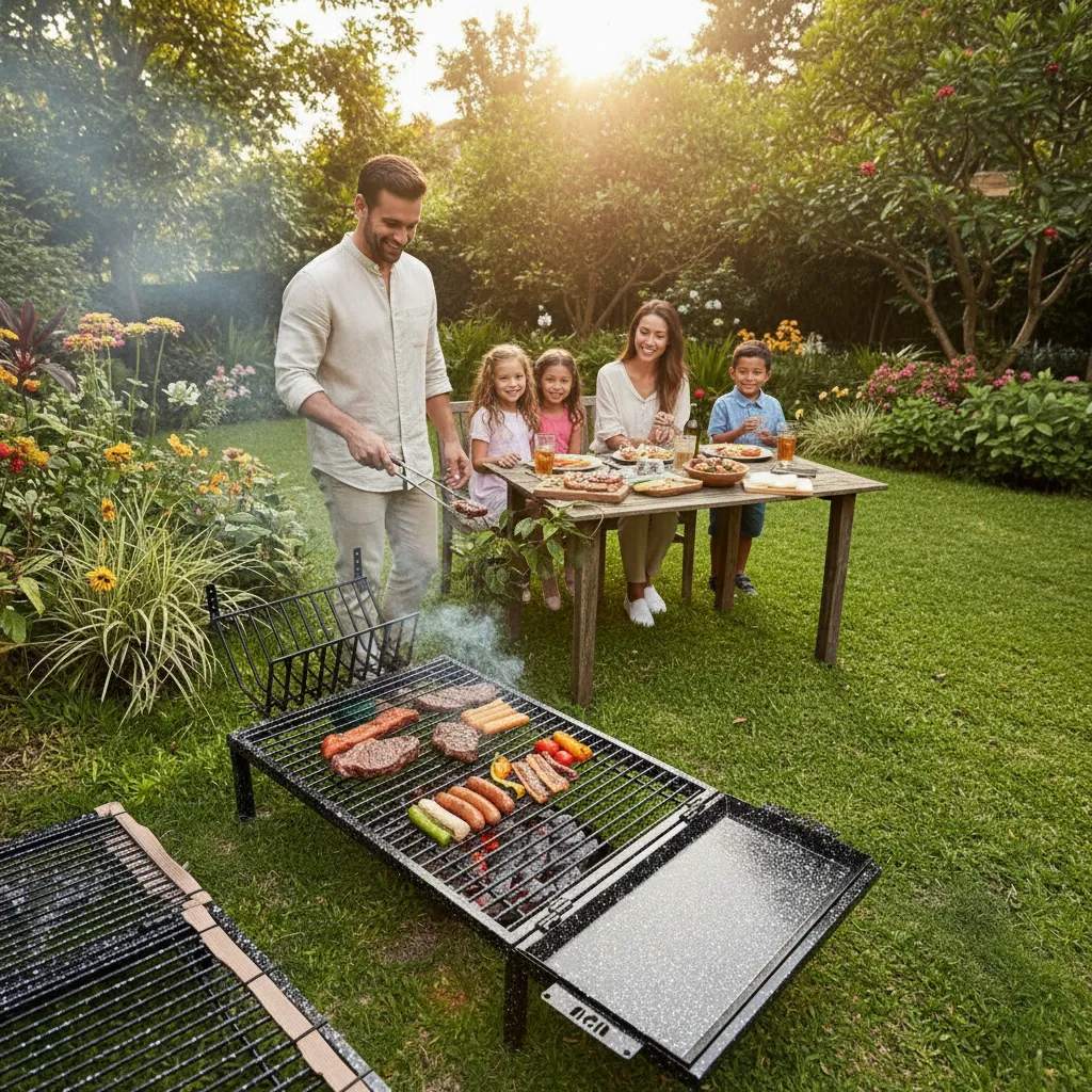 Parrilla Articulada Enlozada
