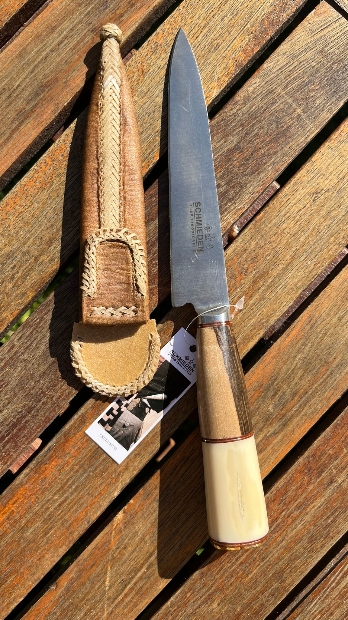 Cuchillo Regional 14 cm Vaina Cuero Crudo