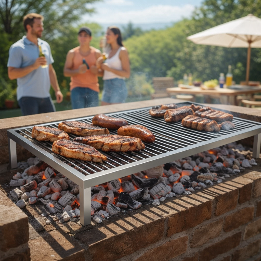 Parrilla Flotante de Acero Inoxidable 100x60