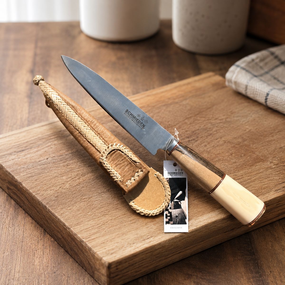 Cuchillo Regional 14 cm Vaina Cuero Crudo