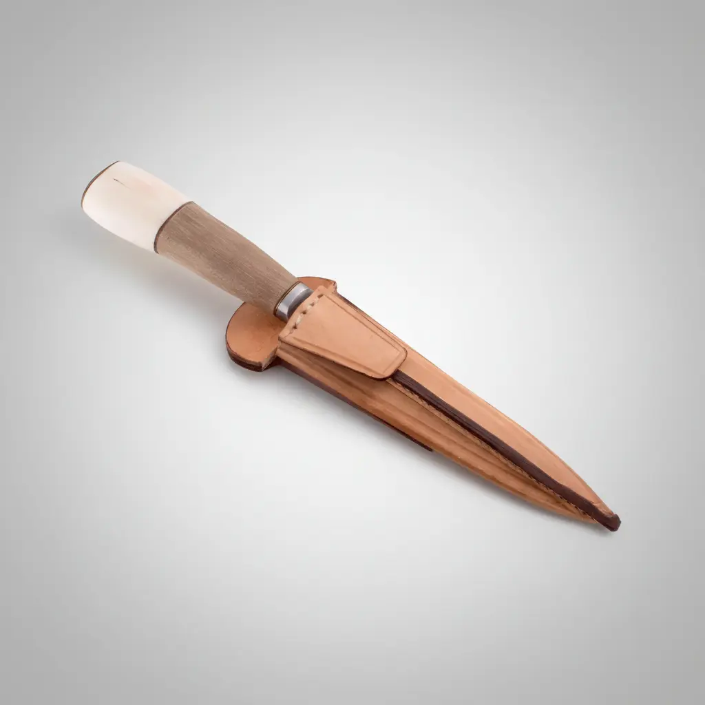 Cuchillo Pampeana 14cm Madera y Hueso Blanco